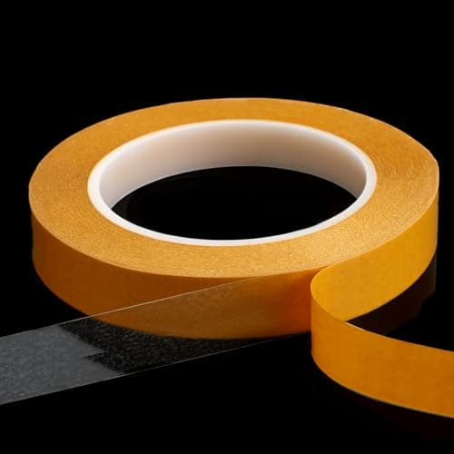 Image of 20mm X 50m Ultra Thin Clear Double Sided Tape, Two Sides Sticky Tape with Transparent Adhesive Heavy Duty Two Sides Strong Stick Mounting Adhesive Tape for Fix Wall Decor Cat Training Arts Crafts