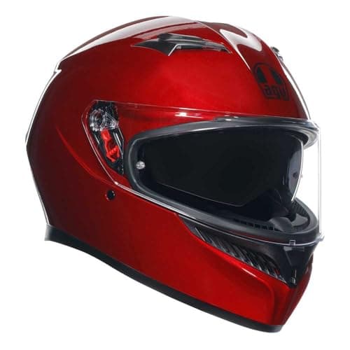 Image of AGV K3 Full Face ECE 22.06 Motorcycle Helmet - Plain, Competizione Red, S