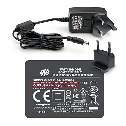 Image of Plustek Scanner Power Adapter 24V 0.75A for Z300, PS186 PS188 PS286+ PS283 PS3060U, OpticBook 3800 3900 4800,AD480 D430, OpticSilm 1180 use