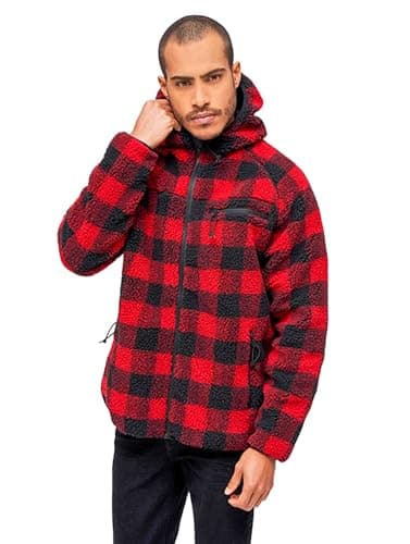 Image of Brandit Teddyfleece Worker Jacket, color: red/black, size: S