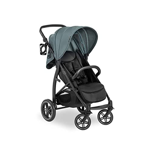 Image of hauck Rapid 4D, Jungle Green - Pushchair with Rubber Wheels, Raincover & Cup Holder, Compact One-Hand Folding, Height-Adjustable, Fully Reclining from Birth up to 22 kg, UPF 50+