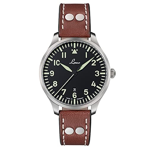 Image of Laco Geneva 2.D 40 Aviator Watch Made in Germany 40 mm Diameter Quartz Watch with Date Display Type A Unique Quality Outstanding Workman Waterproof