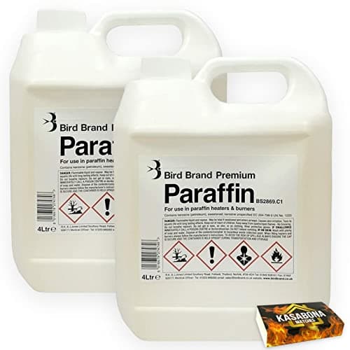 Image of Bird Brand Premium Grade Paraffin – Paraffin Oil for Greenhouse Garden Heater Oil Burner Lamps Torches with KasaBona Safety Matches - 4L (2)