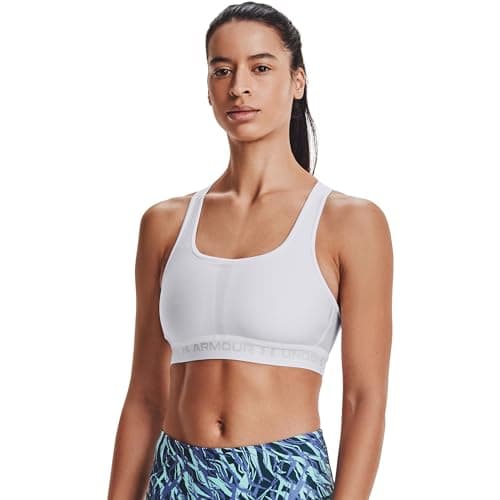 Image of Under Armour Women's Crossback Mid Bra White