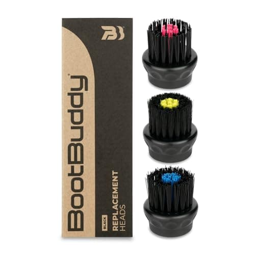 Image of Boot Buddy 3-Pack Replacement Heads - Interchangeable Shoe Brush Set for Shoe Care and Easy Shoe Cleaning