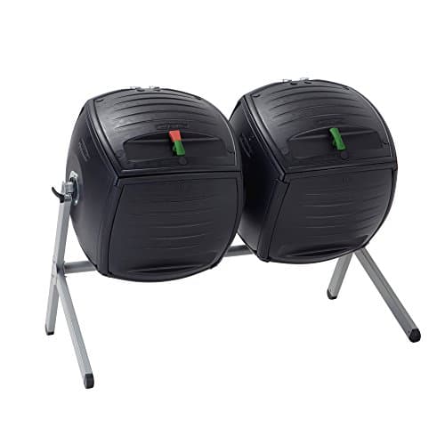 Image of Lifetime Duel 189 Litre (50 Gallon) Dual Compost Tumbler HDPE Plus Powder Coated Steel Base