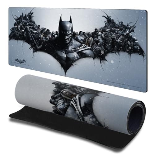 Image of Head Case Designs Officially Licensed Batman Arkham Origins Logo Key Art Gaming Office Desk PC Keyboard Mouse Mat Pad 23.62 x 11.81 x 0.12 inches (600 x 300 mm) - L