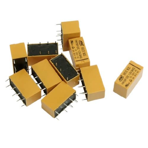 Image of sourcing map 10 Pcs DC 12V Coil DPDT 8 Pin PCB General Purpose Power Relay HK19F