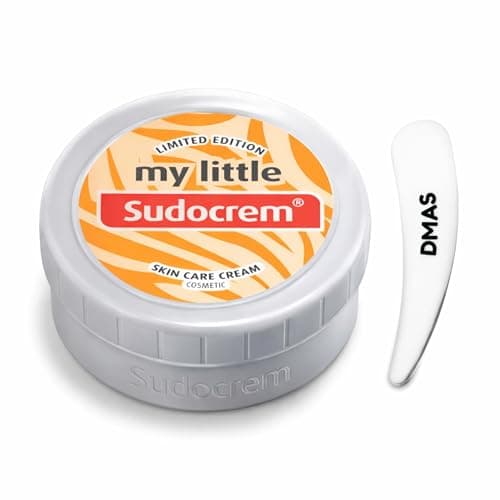 Image of My Little Sudocrem Skin Care Cream Limited Edition with Spatula – Soothing Barrier Cream for Baby Nappy Rash, Dry Skin & Sensitive Skin – Everyday Family Moisturiser Cosmetic (Travel Size)