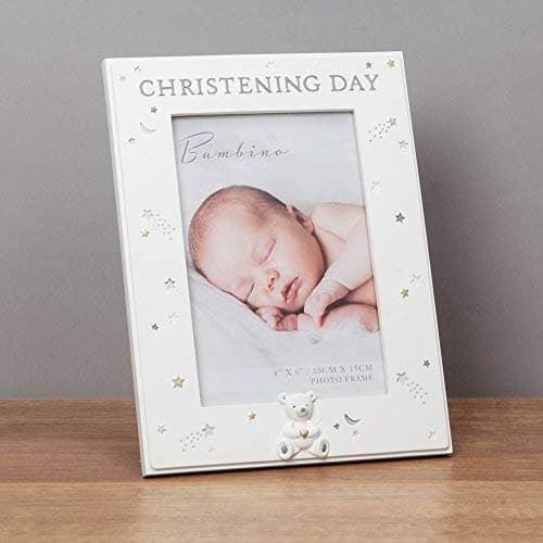 Image of Widdop 4' x 6' - Bambino Resin Christening Day Photo Frame