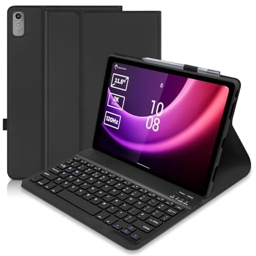 Image of Case with Keyboard for Lenovo Tab P11 2nd Gen 11.5 inch 2022, UK Layout Keyboard Case for Lenovo Tab P11 2nd Gen, Cover with Detachable Keyboard and Pen Holder for P11 2nd Gen Tablet 11.5 ", Black