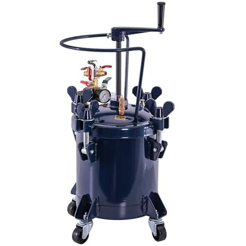 Image of TCP Global® Brand Commercial 2.5 Gallon (10 Liters) Spray Paint Pressure Pot Tank with Manual Mixing Agitator