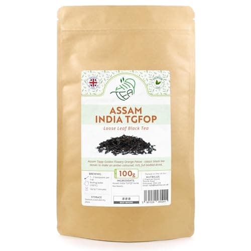 Image of Assam India Premium Black Loose Leaf Tea Tippy Golden Flowery Orange Pekoe TGFOP (Assam India, 100g)