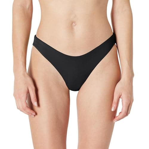 Image of Amazon Essentials Women's High-Leg Bikini Bottoms, Washed Black, 14
