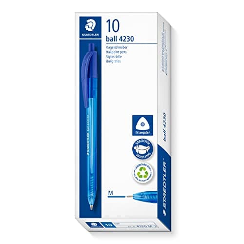 Image of STAEDTLER 4230 M-3 Retractable Rainbow Ballpoint Pen - Blue (Box of 10)