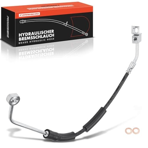 Image of Frankberg Brake Hose Brake Hydraulic Hose Front Axle Right Driver Side Compatible with Cherokee KJ 2.4L-3.7L 2001-2008 Replace# 2203283