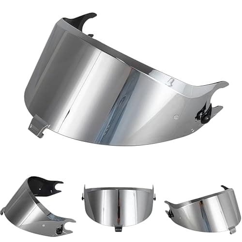 Image of Motorcycle Helmet Visor, compatible with Spartan GT/GT PRO/RS, UV Protection, Waterproof, Windproof,Dustproof,Scratch Resistant Lens (Silver-plated)