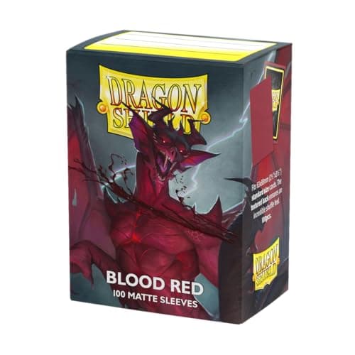 Image of Dragon Shield | Standard Size Card Matte Sleeves | 100 CT - Smooth & Tough Premium TCG Sleeves | Compatible with Pokemon, Flesh & Blood, One Piece & Magic the Gathering | Blood Red - Matte