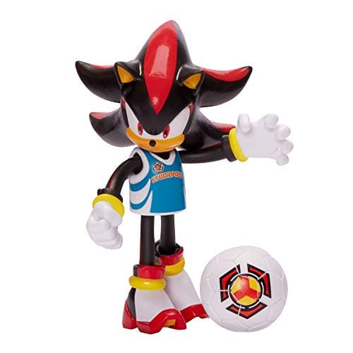 Image of Sonic The Hedgehog 4-Inch Shadow Collectible Toy Action Figure with Soccer Ball