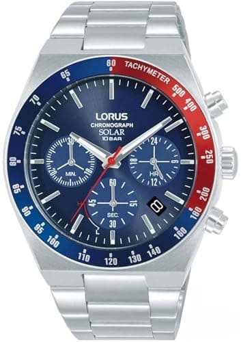 Image of Lorus Men's Watch Analogue Solar 32030464, Silver, Standard Size, Sporty