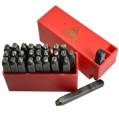Image of Wokesi 1/6"(4mm) High Hardness Carbon Steel Uppercase Reverse Letters Alphabet Script Metal Hand Stamp Punches Kit for Mold Code Tag Jewel Making Die Tools(4mm Letters Reverse Punch)