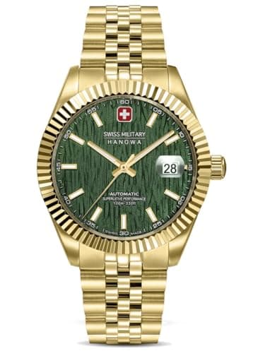 Image of Swiss Military Hanowa Automatic Watch Master Diligenter Automatic 10 ATM, Gold, OneSize, Bracelet