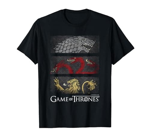 Image of Game of Thrones Sigil Banners T-Shirt, Men, Black, Large