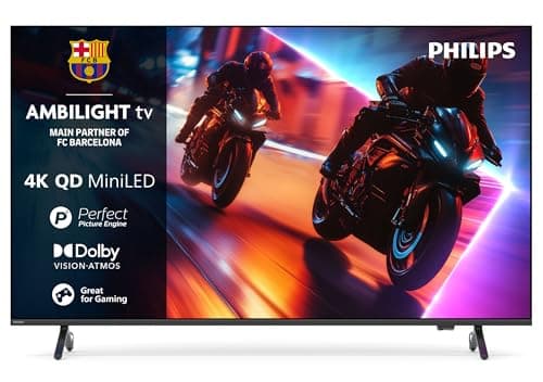 Image of Philips Ambilight TV The Xtra 75MLED910 Mini LED 4K Smart TV - 75 Inch Display with P5 Perfect Picture Engine, Ultra HD, Titan OS, Dolby Vision and Dolby Atmos Sound
