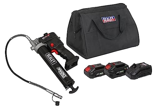 Image of Sealey 20V SV20 Series Grease Gun Kit - 2 Batteries - CP20VGRGKIT