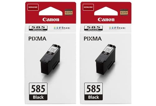 Image of Canon PG-585 Black Genuine Ink Cartridge Twin Pack - Compatible With PIXMA TS7650i / TS7750i