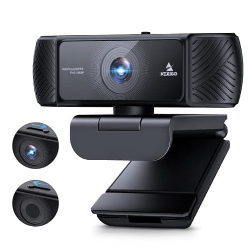 Image of NexiGo Webcam 1080P 60FPS with Microphone for Streaming, Advanced AutoFocus, w/Privacy Cover and Tripod, N680P Pro Computer Web Camera for Online Learning, Skype Zoom Teams, Mac PC Laptop Desktop