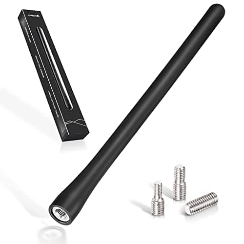 Image of Bingfu Car Antenna DAB FM Radio Aerial 19.5cm Universal Roof Mount Rubber Short Antenna Mast Replacement with Excellent DAB & FM Reception for All Cars Truck SUV, M4.0 M5.0 M6.0 Screws