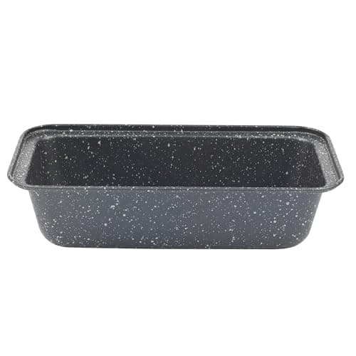 Image of Salter BW07037EU7 Megastone 27cm 1lb Loaf Tin - Non-Stick Rectangular Cake Pan, Carbon Steel, Easy Clean, Lightweight Bread Baking Tray, Oven Safe Up to 220°C, Maltloaf, Banana Bread Cake Tin