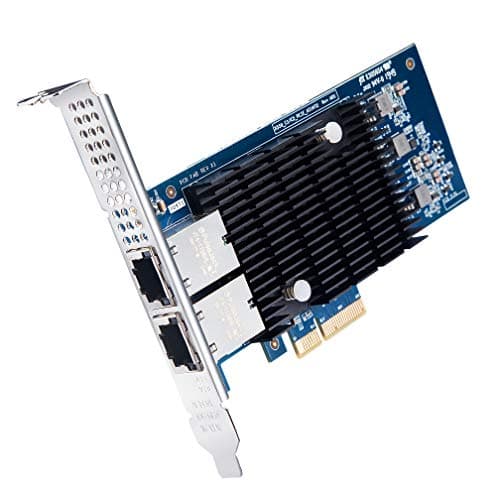 Image of ipolex 10Gb Network Card, 2x RJ45 Port, 10GbE NIC Compare to Intel X550-T2, Support Windows Server/Windows/Linux/VMware (Not Support Mac OS, Bypass Mode)