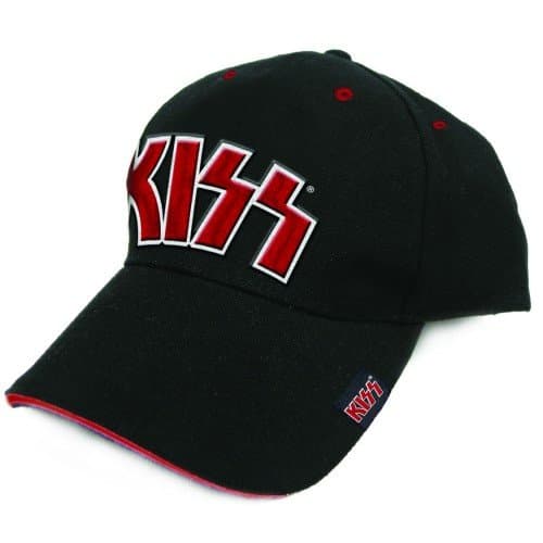 Image of KISS Red on White Logo Official Baseball Cap
