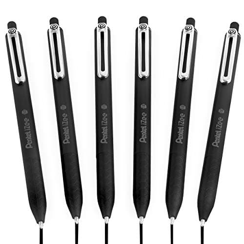 Image of Pentel iZee BX470 Retractable Ballpoint Pen - 1.0mm - Black - Pack of 6