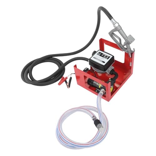 Image of 12V 50L/min Diesel Transfer Pump Kit with Flow Meter,200W Electric Fuel Pump with Manual Nozzle & Rubber Hose,Oil Fluid Extractor with Dispenser Gun,Electric Fuel Transfer Pump for Car,Tractor
