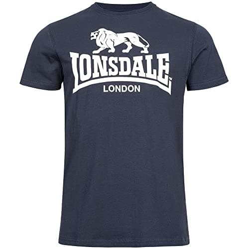 Image of Lonsdale Men's Logo T-Shirt, Navy, x-Large (Manufacturer Size: XL (UK l)