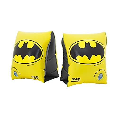 Image of Zoggs Kids' Batman Swimming Armbands, Black/Yellow/Blue, 1-6 Years