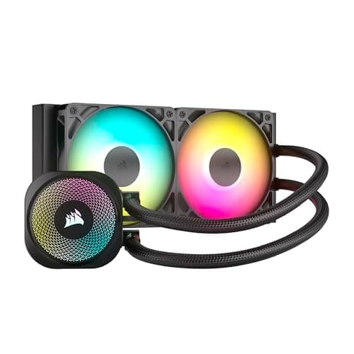Image of Corsair NAUTILUS 240 RS ARGB Liquid CPU Cooler – 240mm AIO – Low-Noise – Direct Motherboard Connection – Daisy-Chain – Intel LGA 1851/1700, AMD AM5/AM4 – 2x RS120 ARGB Fans Included – Black