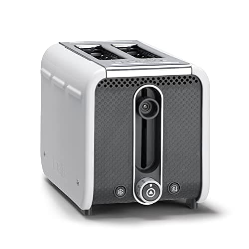 Image of Dualit 2 Slice Studio Toaster | White with Polished Trim | Reheat and Defrost Settings – Multiple levels of Browning Control | Matching Studio Kettle Available