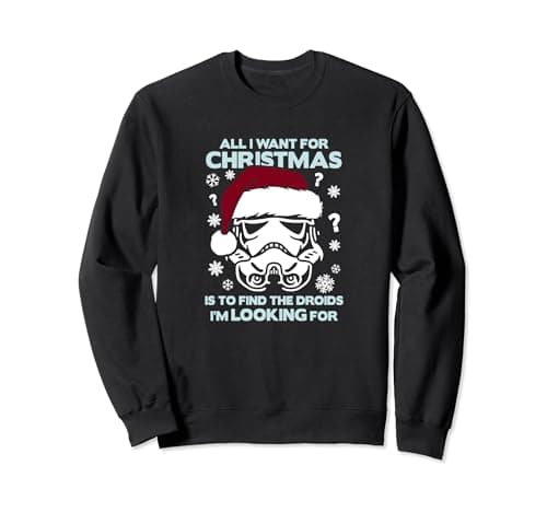 Image of Star Wars Storm Trooper Droid Looking Christmas Sweatshirt
