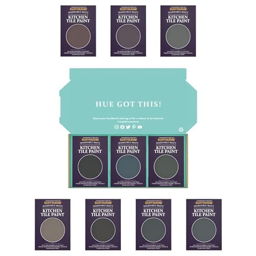 Image of Rust-Oleum Kitchen Wall Tile Paint in Matt Finish – Moody Darks Tester Box