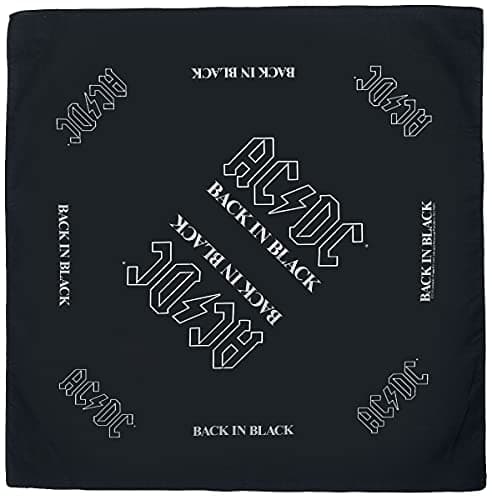 Image of AC/DC Back in Black - Bandana Unisex Cloth Black, 100% Cotton,
