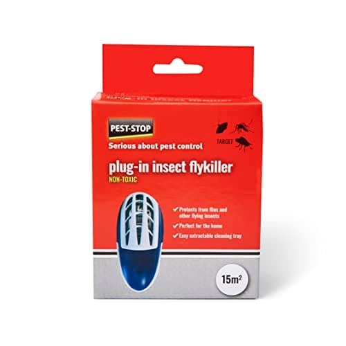 Image of Pest-Stop Plug-in Insect Flykiller – Indoor Fly Trap for Flies, Mosquitoes & Midges – Compact Bug Zapper with Easy-Clean Tray – 15m² Coverage