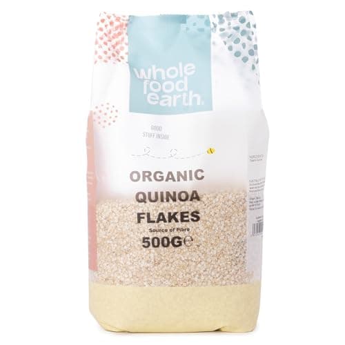 Image of Wholefood Earth Organic Quinoa Flakes – 500g | GMO Free | Vegan | Source of Fibre | Certified Organic