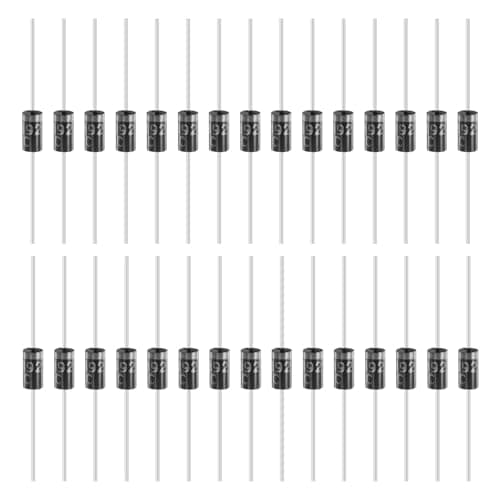 Image of sourcing map 30 Pcs 1N5392 Rectifier Diode, 1.5A 100V DO-15 Electronic Silicon Diodes for Charger Industrial Power Adapter Supply Inverter Switching Power Supply