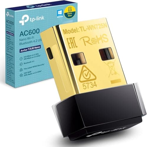 Image of TP-Link Archer T2UB Nano WiFi Dongle, AC600 Bluetooth 4.2 USB hight speed wifi Adapter for PC/Laptop, Dual Band Wireless usb Bluetooth Dongle, Supports Windows 11/10/8.1/7 for bluetooth, WPA3 Security