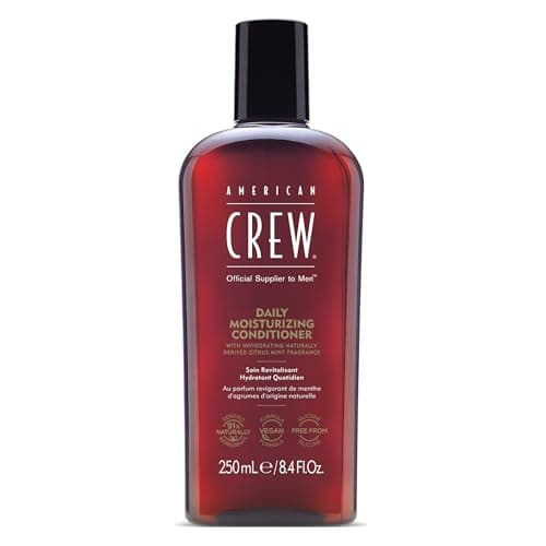 Image of American Crew Daily Moisturising Conditioner, Vegan & Silicone Free (250ml) to Hydrate & Nourish, Normal & Dry Hair, Formulated for Men