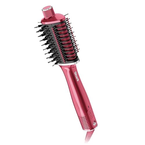 Image of Shark Glossi 2-in-1 Hot Tool and Air Glosser Raspberry, Salon Quality, Cermaic Plates, Volumise, Frizz Free, Gloss Lock, All Hair Types HT302UKBP